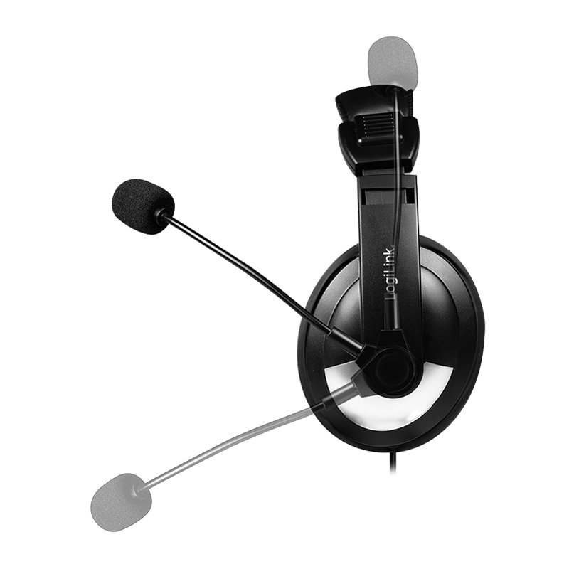 LogiLink casque audio stéréo avec contrôle, USB-A, noir