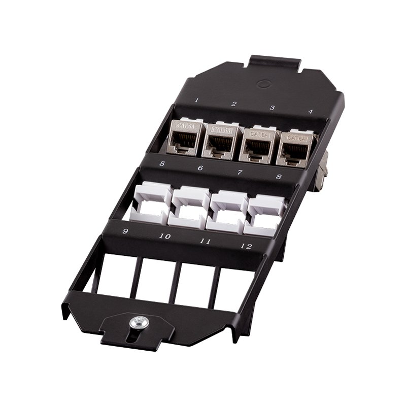 LogiLink floor box holder, 12-way, black, Keystone