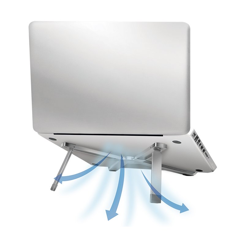 LogiLink support de tablette et ordinateur portable, pliable, argent, aluminium
