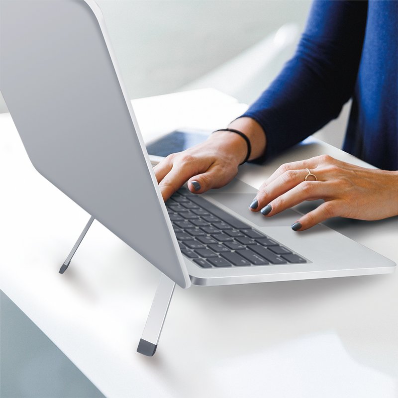 LogiLink support de tablette et ordinateur portable, pliable, argent, aluminium