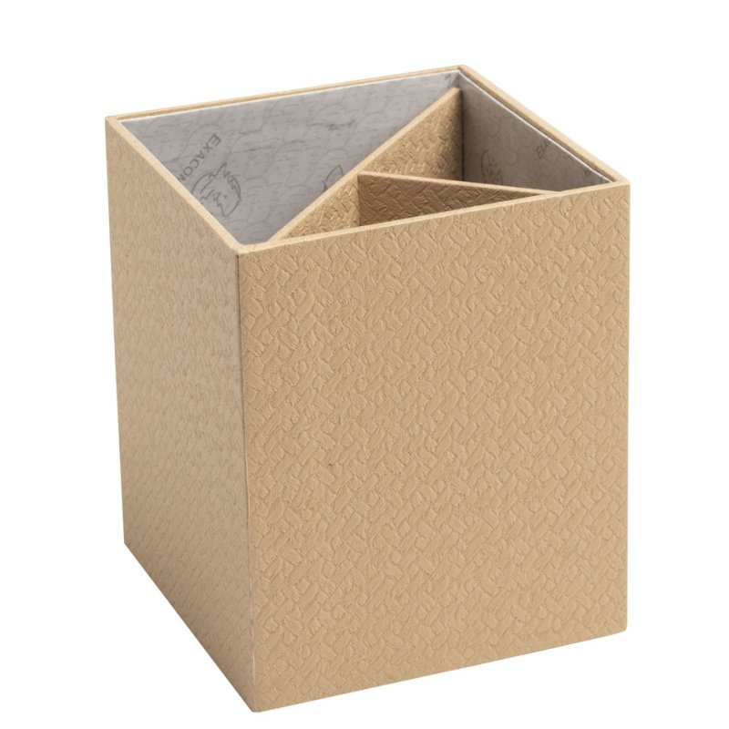 EXACOMPTA porte-stylos Office by Me, 3 compartiments, beige, 90×90×107 mm