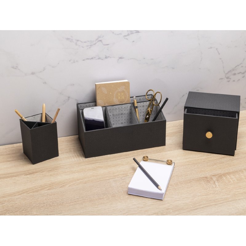 EXACOMPTA porte-stylos Office by Me, 3 compartiments, beige, 90×90×107 mm