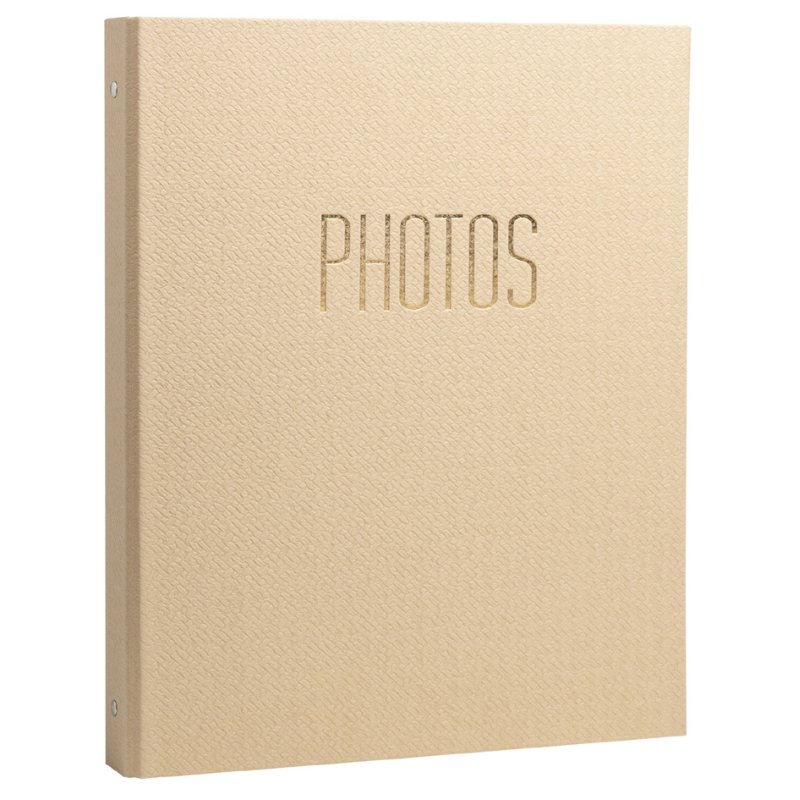 EXACOMPTA album photo Office by Me, 260×320 mm, beige, mécanisme 4 anneaux