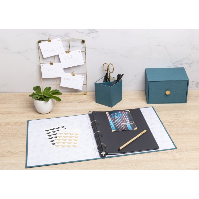 EXACOMPTA album photo Office by Me, 260×320 mm, beige, mécanisme 4 anneaux