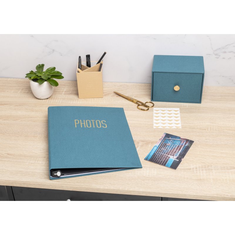 EXACOMPTA album photo Office by Me, 260×320 mm, beige, mécanisme 4 anneaux
