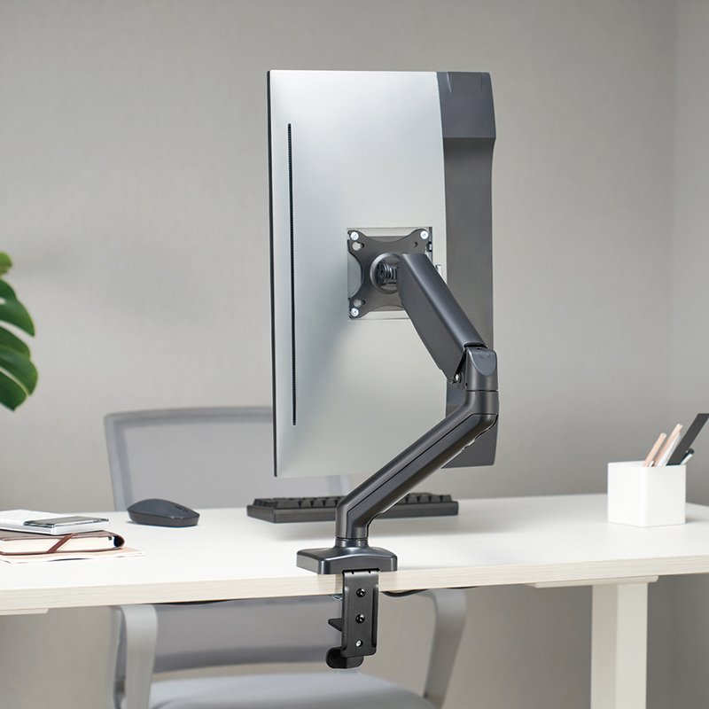 LogiLink bras de moniteur aluminium, 17-32 pouces, noir, réglable
