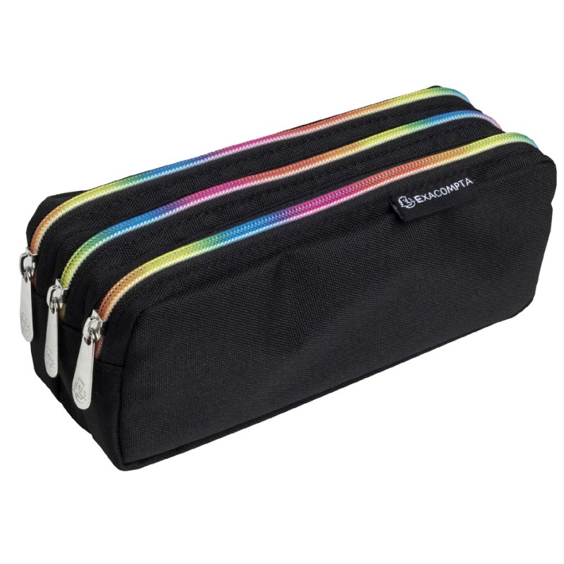 EXACOMPTA étui Rainbow, polyester, 3 compartiments, 225×80×100 mm