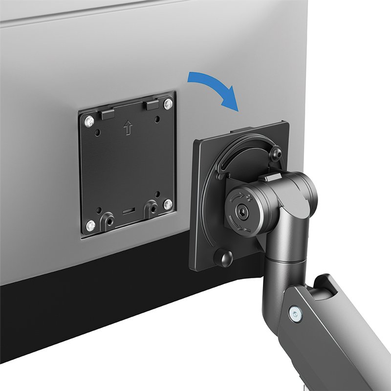 LogiLink bras de moniteur aluminium, noir, 17-57 pouces, réglable