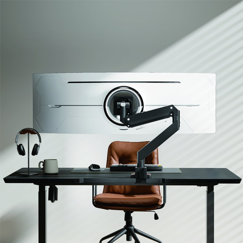 LogiLink bras de moniteur aluminium, noir, 17-57 pouces, réglable