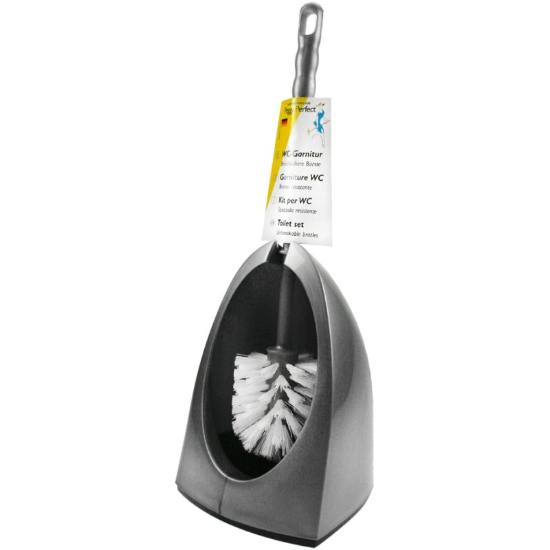 Peggy Perfect Brosse WC Ergonomic, argent, plastique, 390 mm