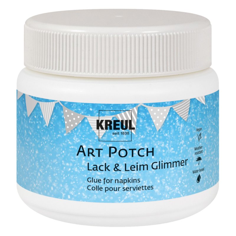 KREUL Art Potch servetten vernis & lijm, glitter, 150 ml