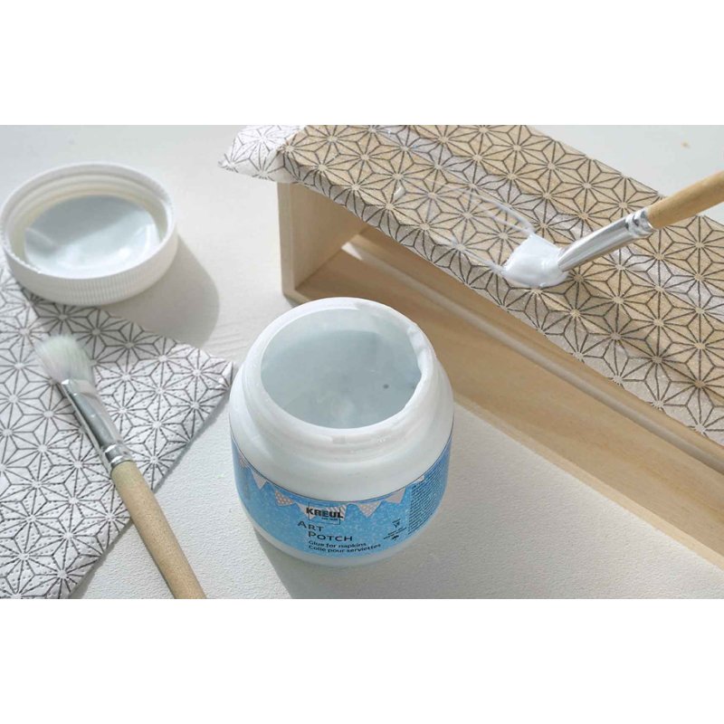 KREUL Art Potch serviettes vernis & colle, paillettes, 150 ml