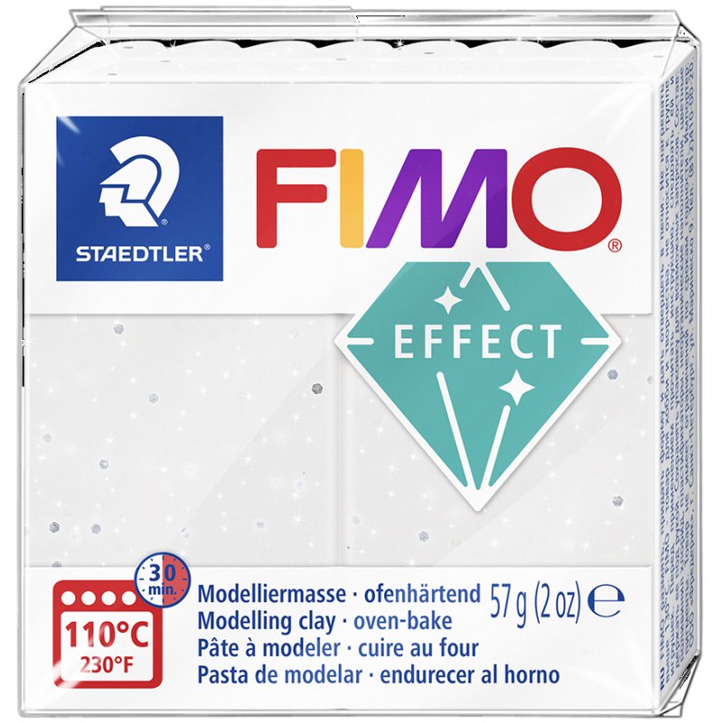 FIMO EFFECT pâte à modeler, granit blanc, 57 g