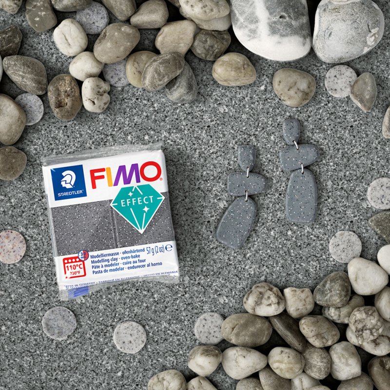 FIMO EFFECT pâte à modeler, granit blanc, 57 g