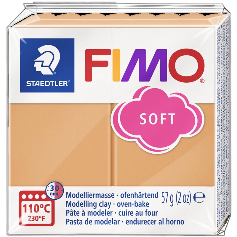 FIMO SOFT pâte à modeler, durcissant au four, papaya sorbet, 57g