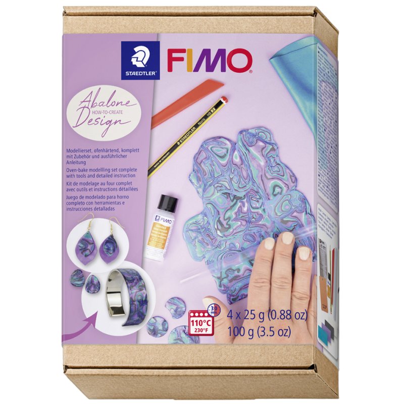 FIMO modelling clay set SOFT Abalone design, oven-hardening, 4×25 g