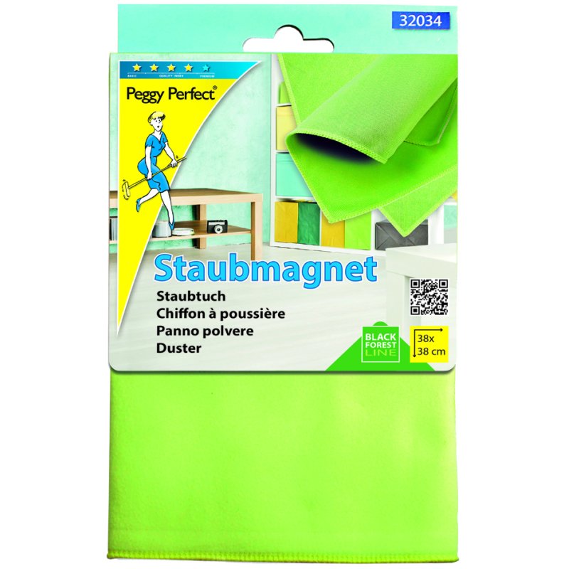 Peggy Perfect chiffon à poussière staubmagnet, vert, 380×380 mm, lavable 60°C