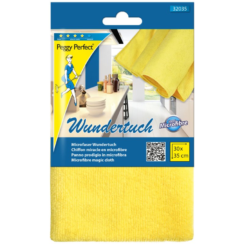 Peggy Perfect chiffon microfibre, jaune, 300 × 350 mm