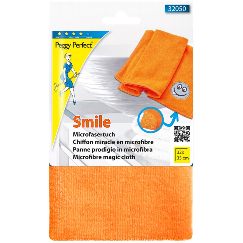 Peggy Perfect chiffon microfibre Smile, orange, 320×350 mm