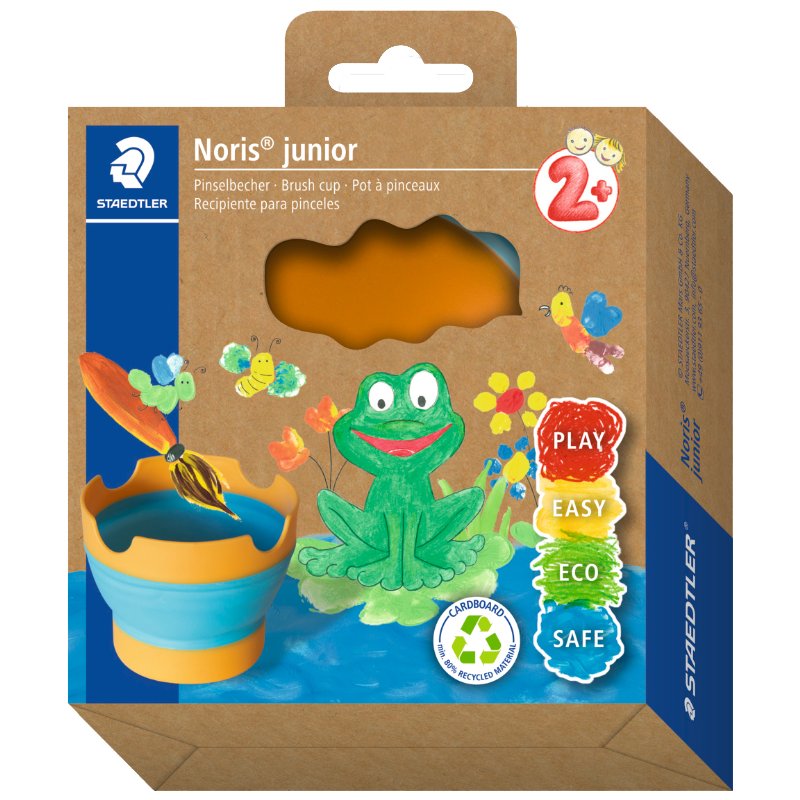 STAEDTLER gobelet d'eau Noris junior, turquoise/jaune soleil, pliable
