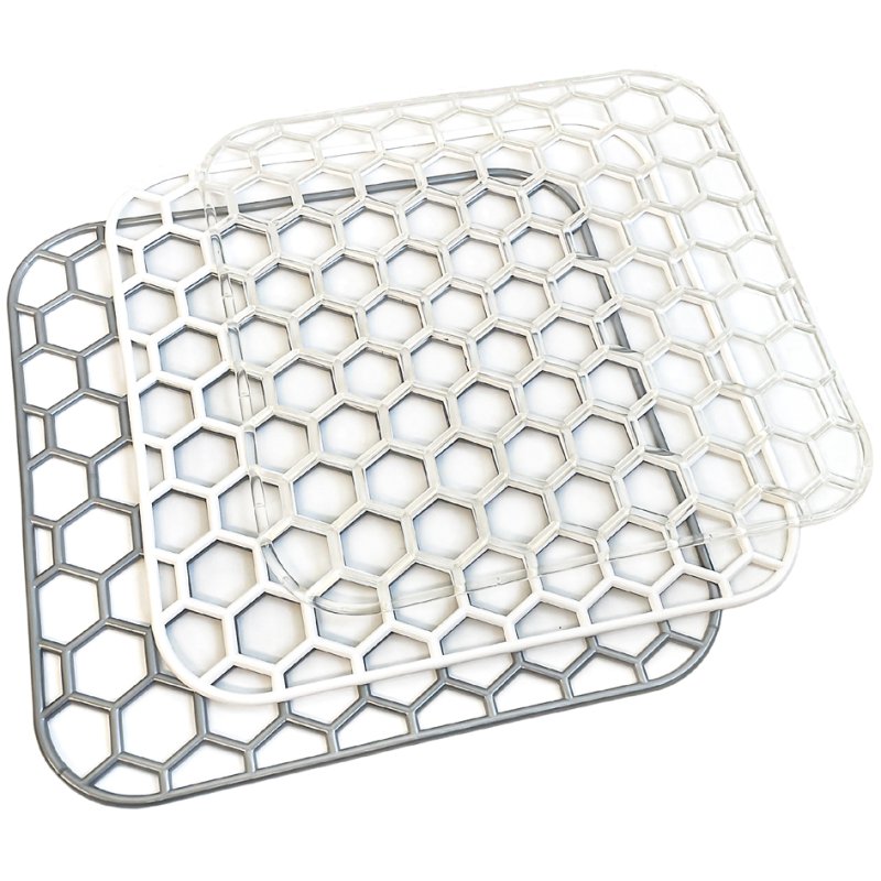 Peggy Perfect tapis d'évier rectangulaire, structure alvéolée en plastique, 270×320 mm