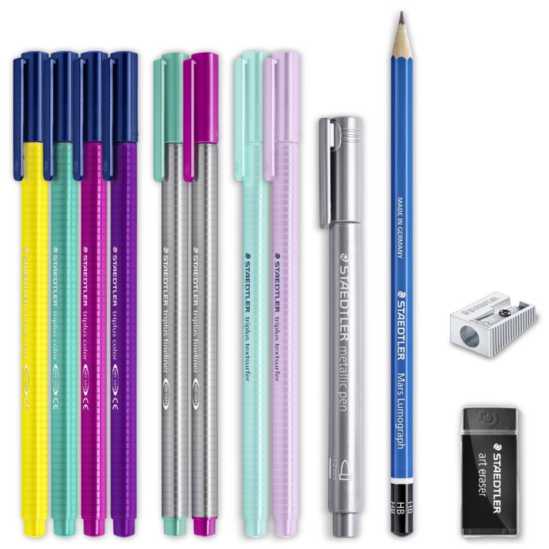 STAEDTLER set de lettering manuel, 12 pièces, complet avec instructions