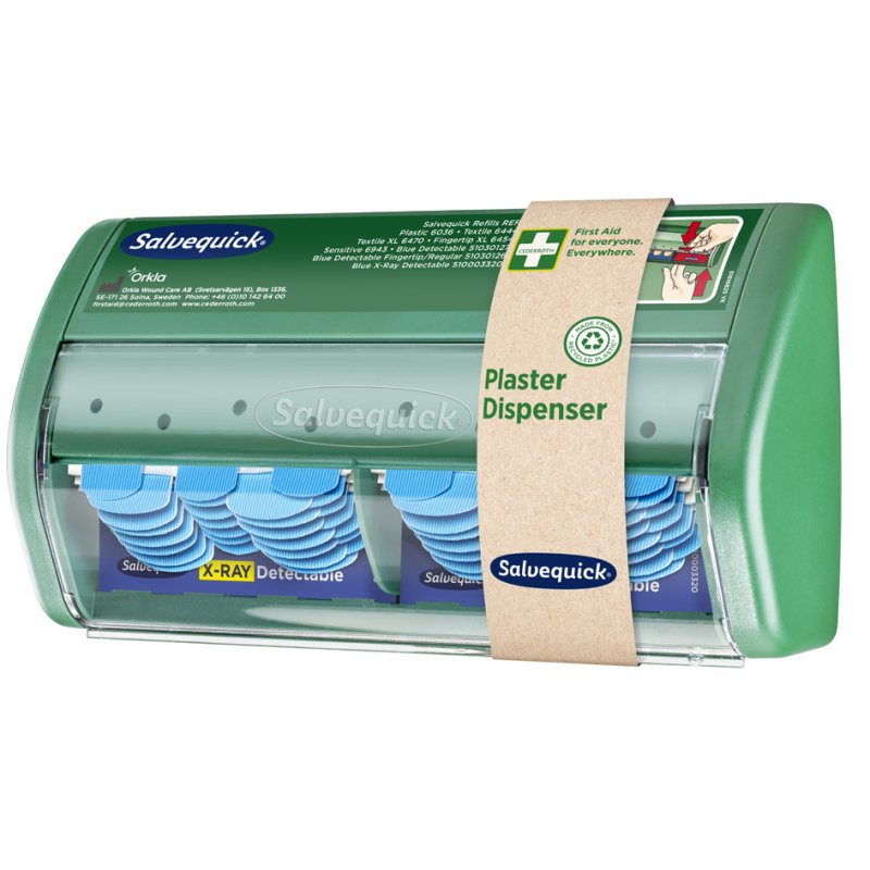 CEDERROTH Salvequick Pleisterdispenser, röntgendetecteerbaar, 60 stuks