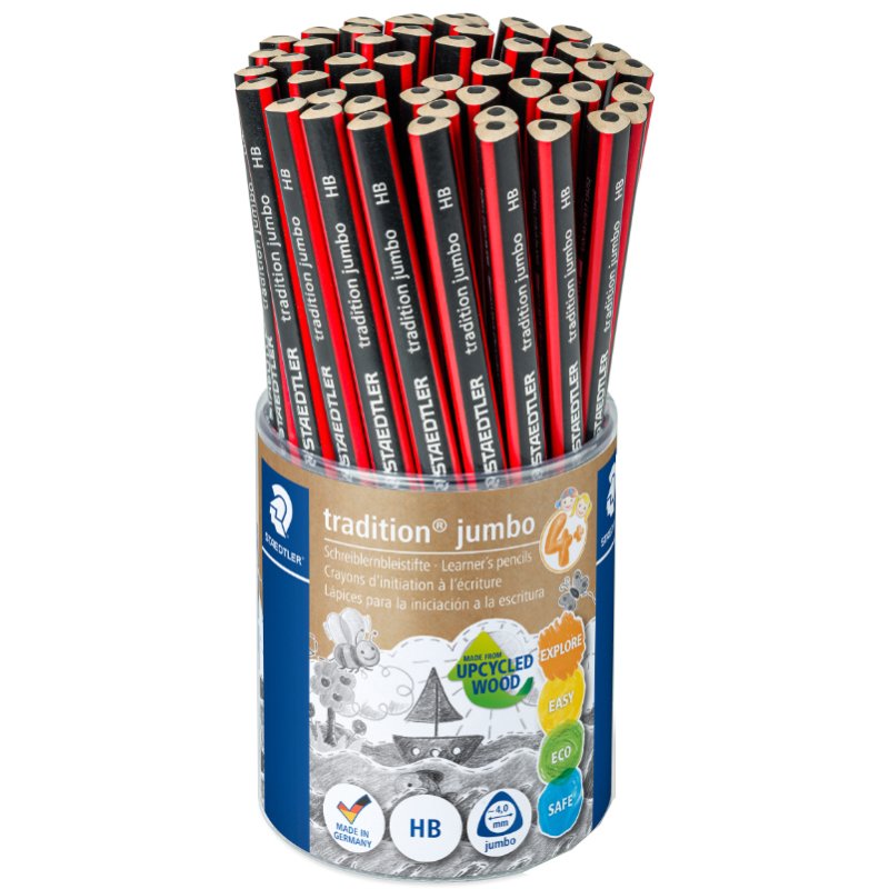 STAEDTLER writing pencil jumbo triangular, 2B, 4.0 mm, 50 pieces