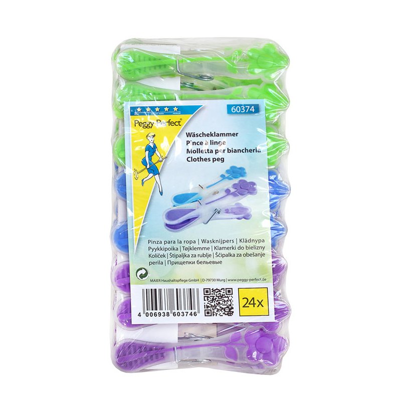 Peggy Perfect pinces à linge Sunflower, plastique, 90 mm, 12 pièces