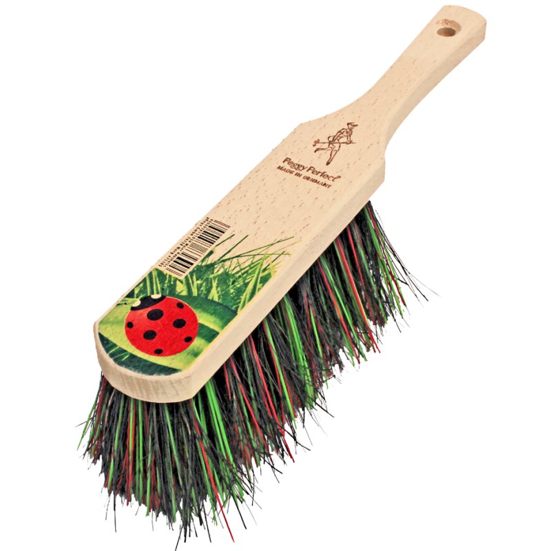 Peggy Perfect handbezem lieveheersbeestje, naturel/groen, hout, buitengebruik