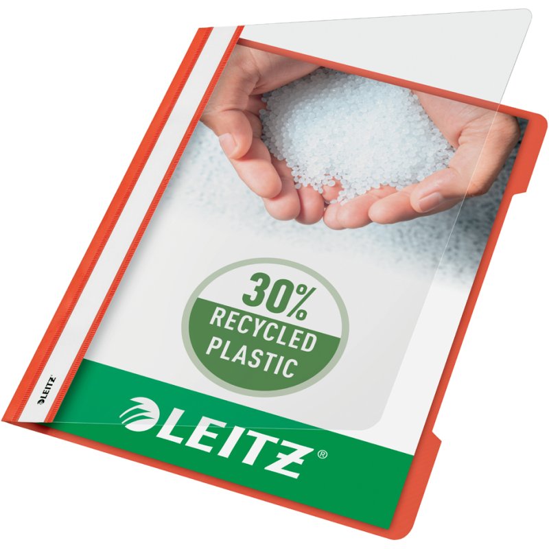 LEITZ snelhechter Standard A4, paars, transparante voorflap, 250 vel
