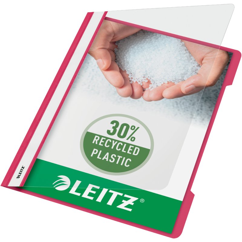 LEITZ snelhechter Standard A4, paars, transparante voorflap, 250 vel