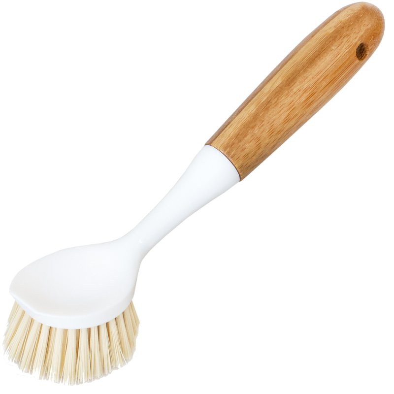Peggy Perfect afwasborstel bamboe handgreep, wit/naturel, 280 mm