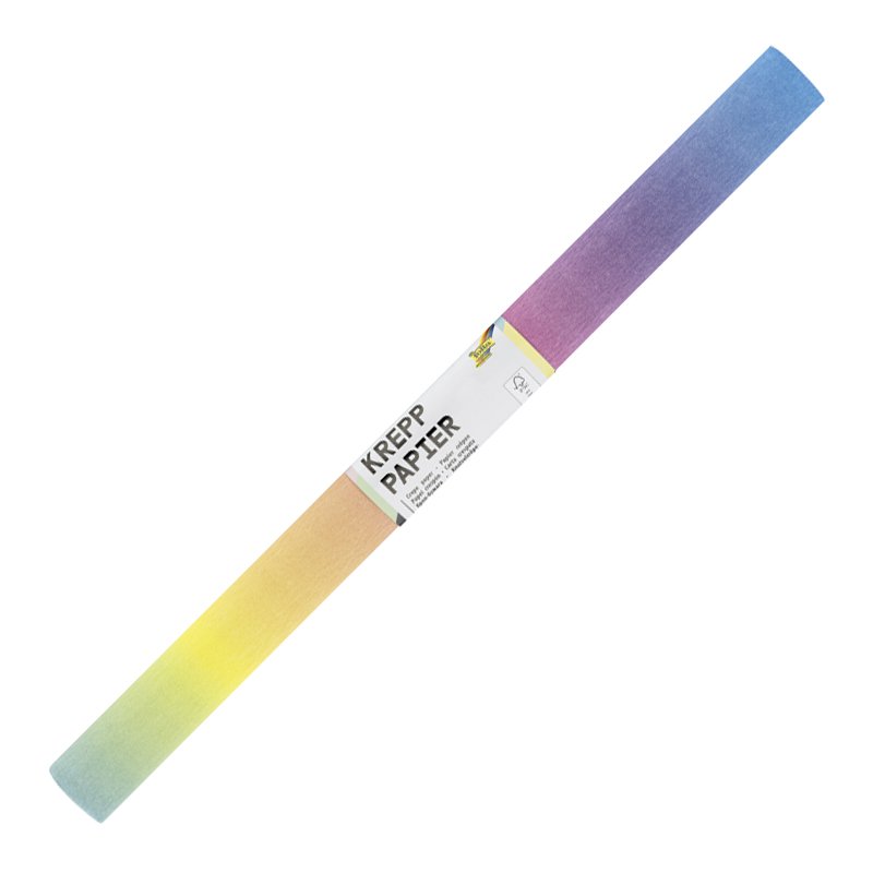 folia crêpepapier, regenboog, 500 mm × 2,5 m