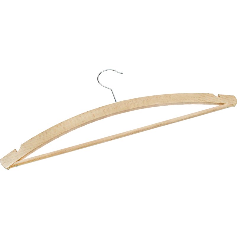 Peggy Perfect wooden clothes hangers, natural, swivel metal hook, 420 mm