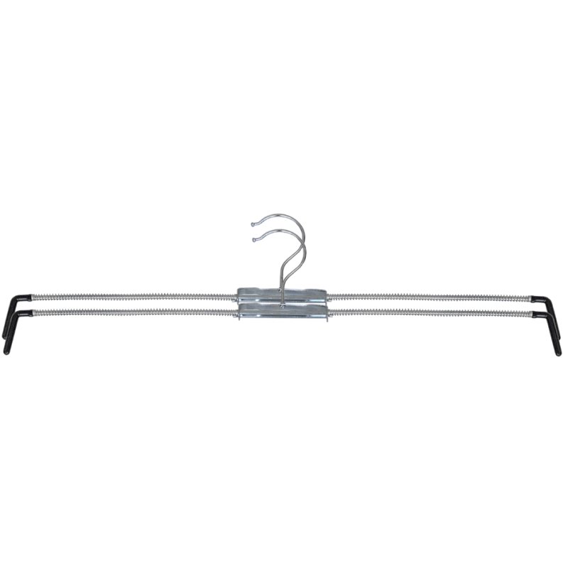 Peggy Perfect trouser clamps, metal, silver, 50 cm, rubber-tipped ends, pack of 2