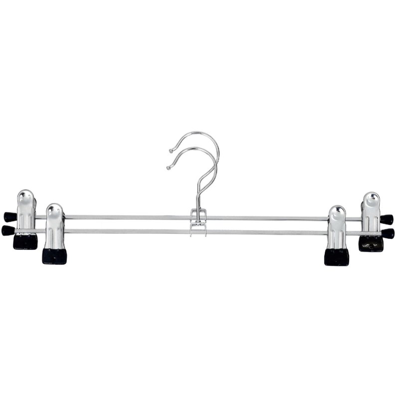 Peggy Perfect trouser hangers with clips, silver, metal, 40 cm, 2 pieces