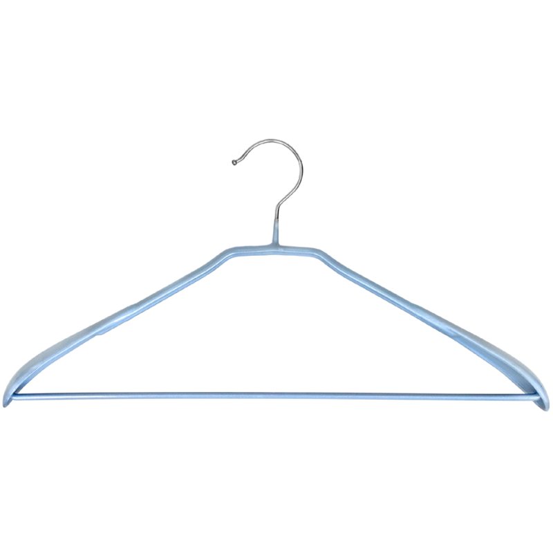 Peggy Perfect metal clothes hangers, light grey, anti-slip coating, 420 mm