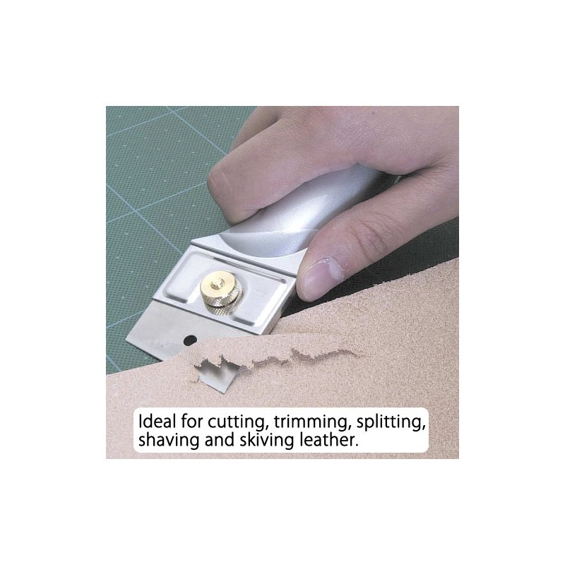 NT Cutter professioneel leermes KT-2000GP, aluminium behuizing, zilver/zwart