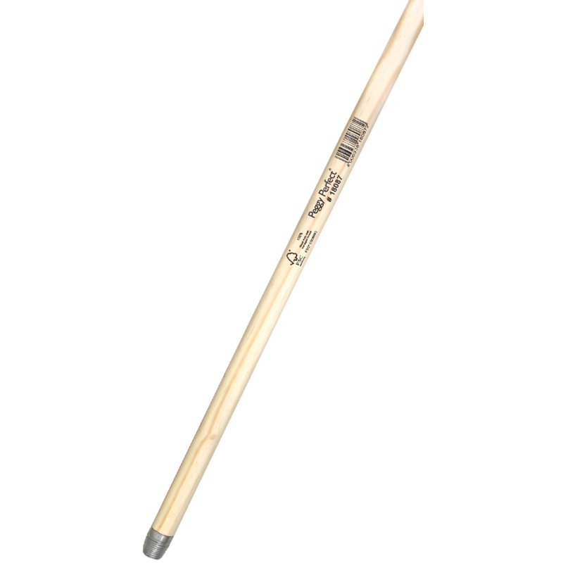 Peggy Perfect bezemsteel hout, met schroefdraad, 140 cm, 24 mm