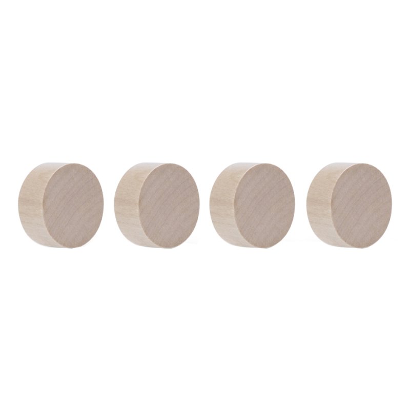 magnetoplan aimants néodyme Série Wood Circle, bouleau, 30 mm, 4 pièces