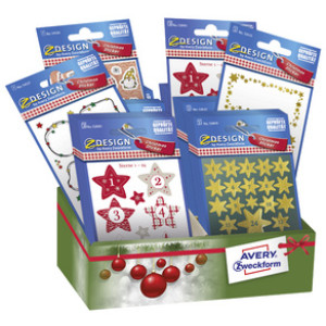 AVERY Zweckform kerstmis-stickers Adventskalender, permanent hechtend, 60 pakjes