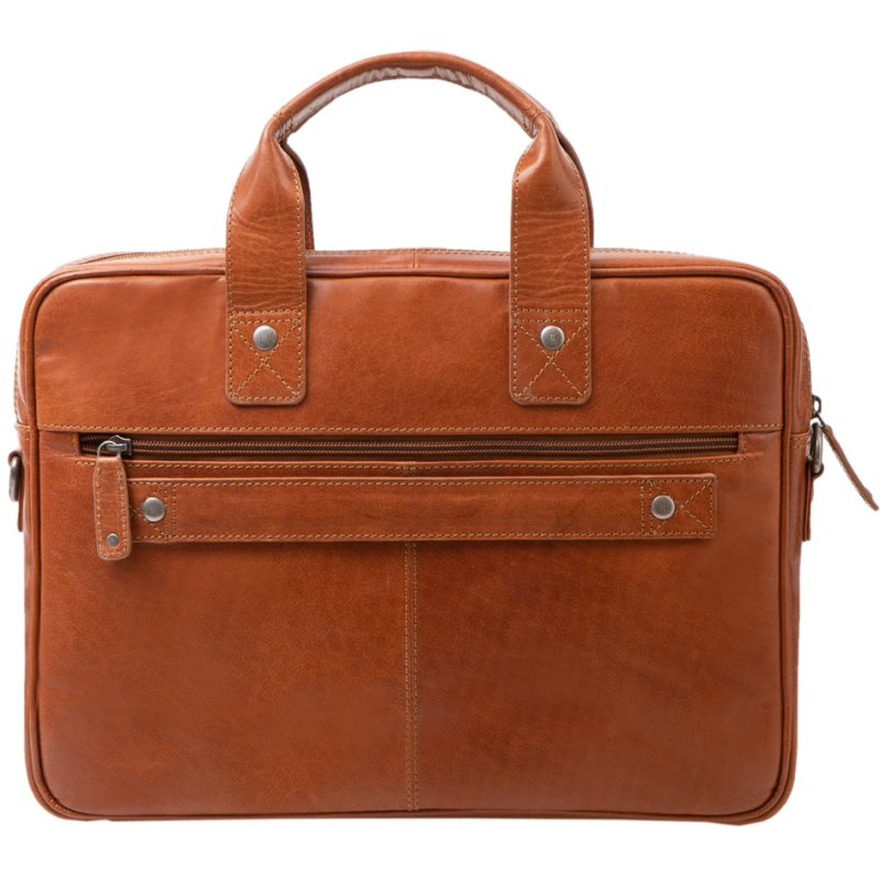 PRIDE&SOUL sacoche pour ordinateur portable SURPRISE, cuir, cognac