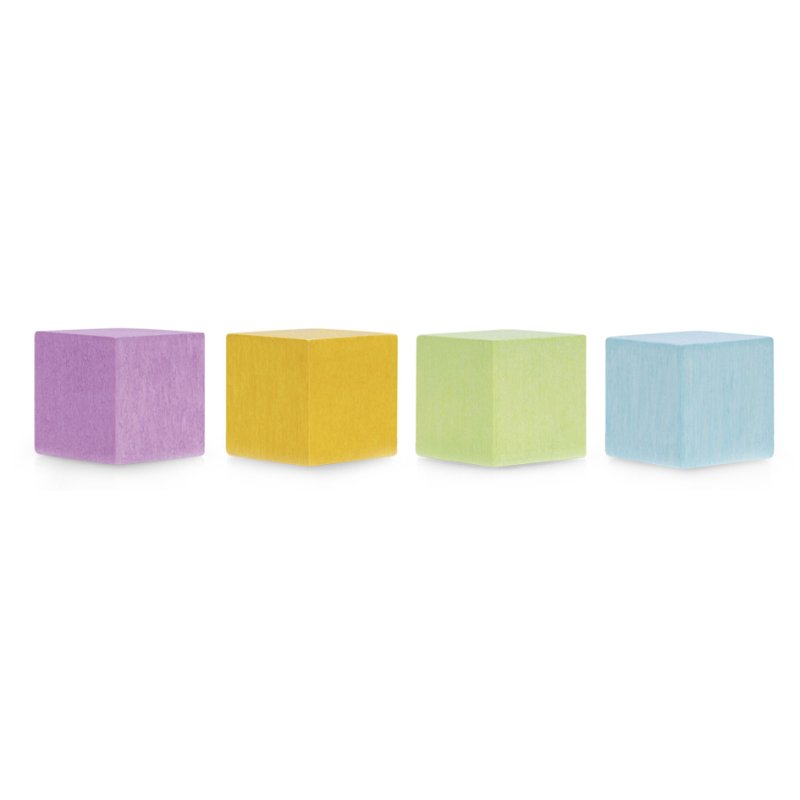 magnetoplan wooden magnets cube, coloured, 20×20×20 mm, 4 pieces
