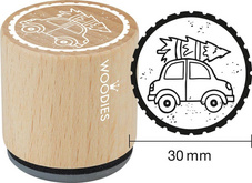 COLOP Woodies stempel Sneeuwpop, kerst, 34 mm, buchenhhout