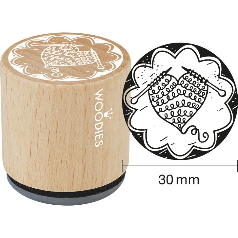 COLOP Woodies tampon en bois Handmade, motif personnalisé, 34 mm