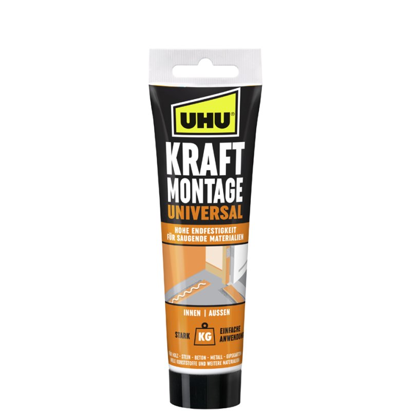 UHU KRAFT kit de montage universel, blanc, cartouche 470 g