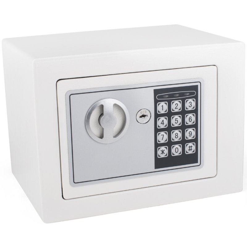 pavo mini-coffre-fort avec serrure électronique, rouge, 6 litres, 23×17×17 cm