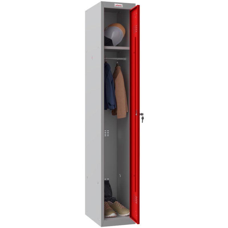 Phoenix Armoire vestiaire PL1130, 1 porte, gris/bleu, 242 litres