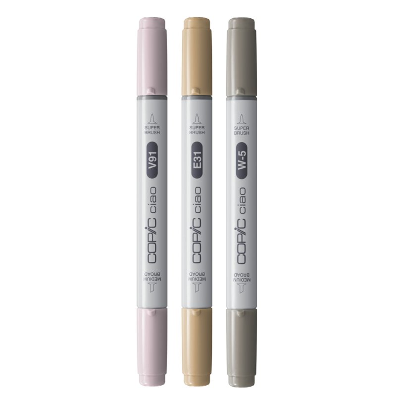 COPIC Ciao markers Pet Palette, set de 3 pièces, encre à base d'alcool